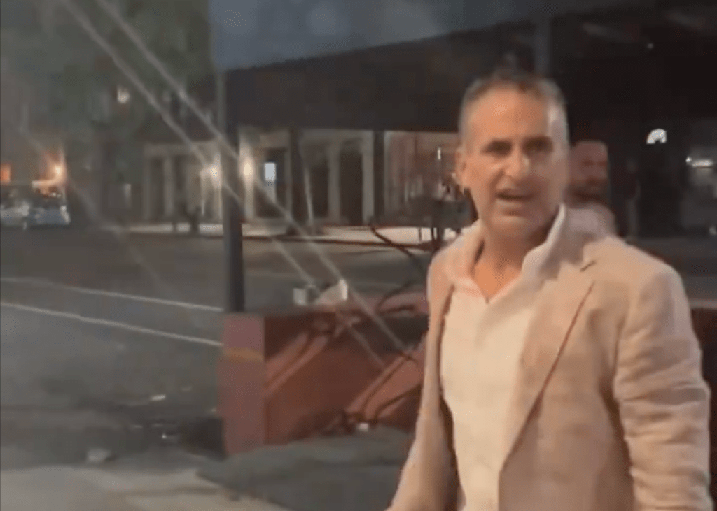 Jonathan Kaye, shown in viral video punching black woman in Brooklyn on 8/6/2024